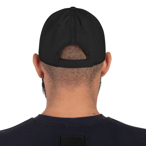 distressed dad hat black back