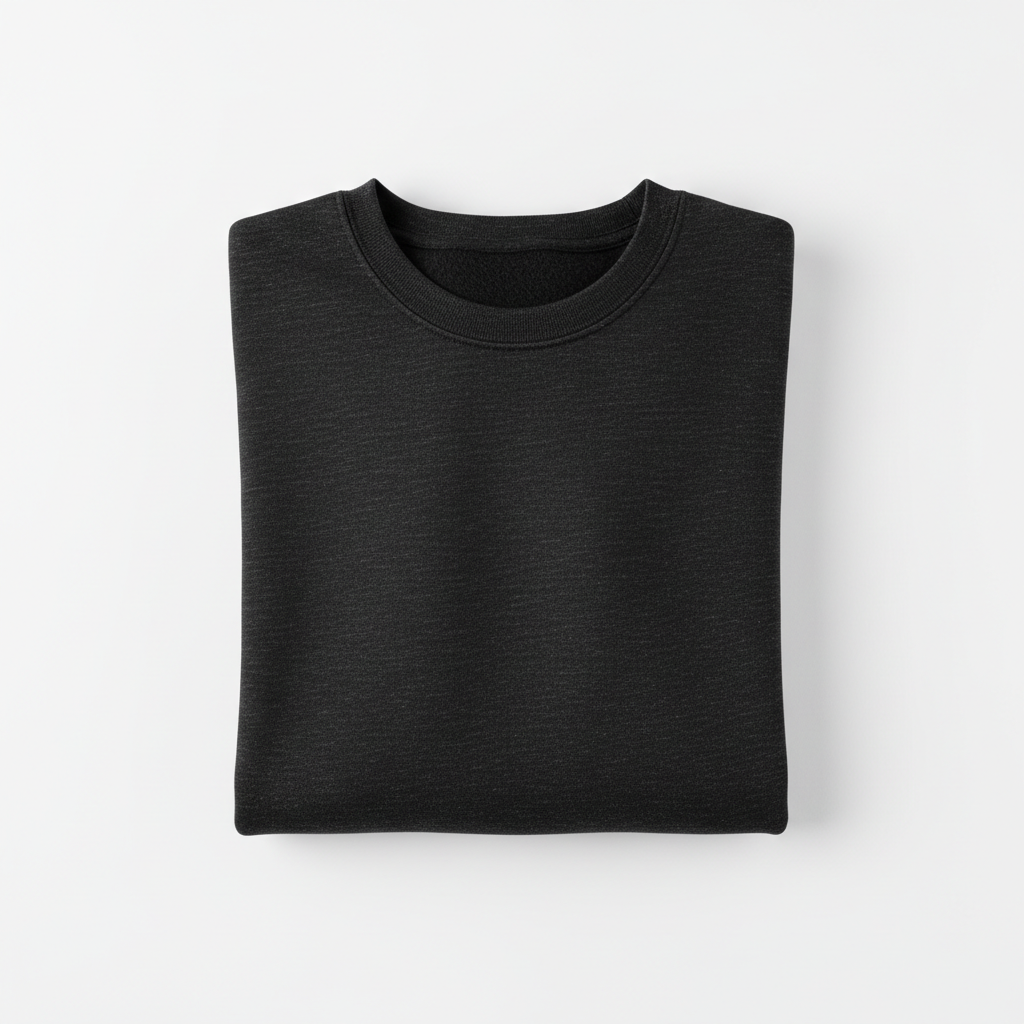 Flat lay of Unshakable black heather sweatshirt