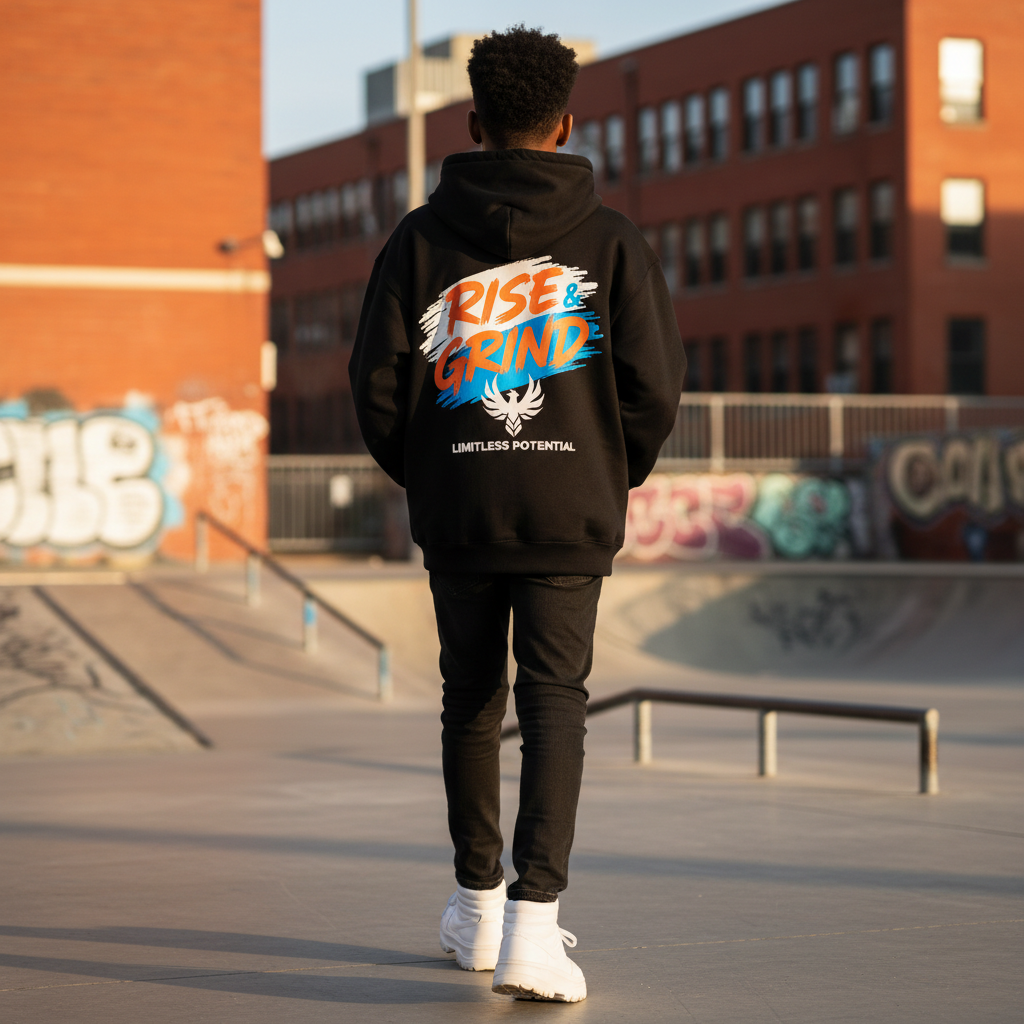 Youth Hoodie Back Lifestyle